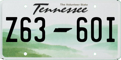 TN license plate Z6360I
