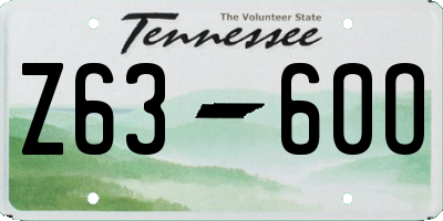 TN license plate Z6360O