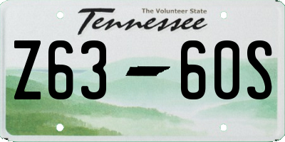 TN license plate Z6360S