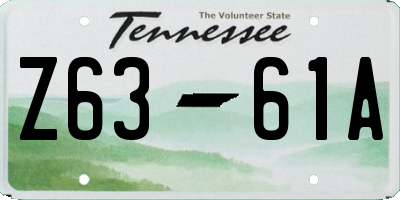 TN license plate Z6361A