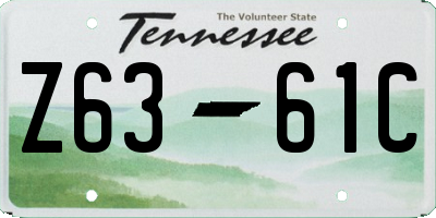 TN license plate Z6361C