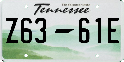 TN license plate Z6361E