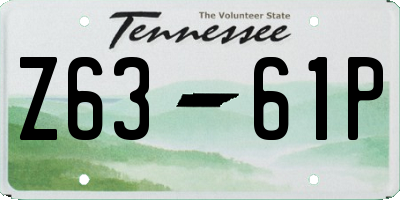 TN license plate Z6361P