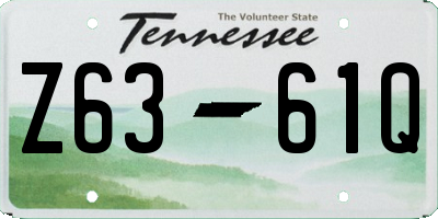 TN license plate Z6361Q