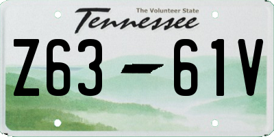 TN license plate Z6361V