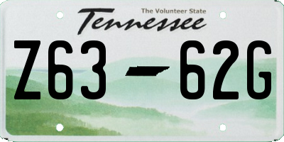 TN license plate Z6362G