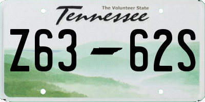 TN license plate Z6362S