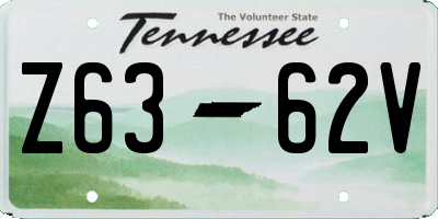 TN license plate Z6362V