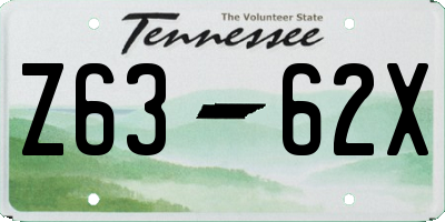 TN license plate Z6362X