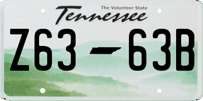 TN license plate Z6363B