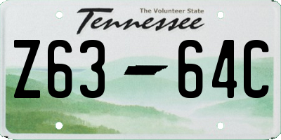 TN license plate Z6364C
