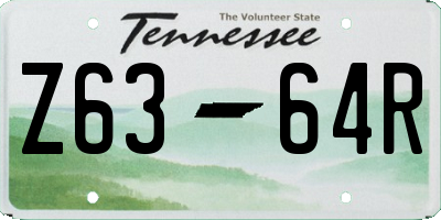 TN license plate Z6364R