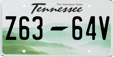 TN license plate Z6364V