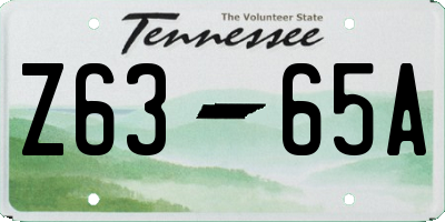 TN license plate Z6365A