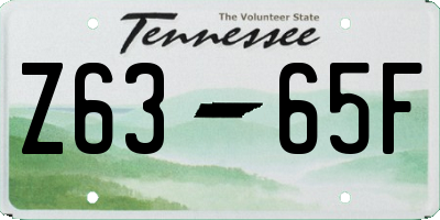 TN license plate Z6365F