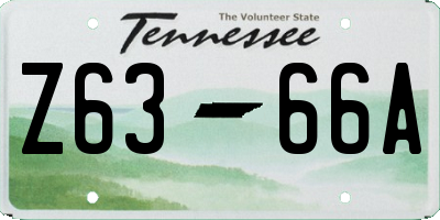 TN license plate Z6366A