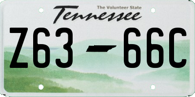 TN license plate Z6366C