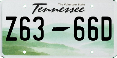 TN license plate Z6366D