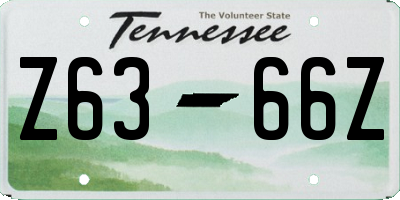 TN license plate Z6366Z