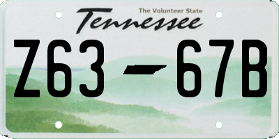 TN license plate Z6367B