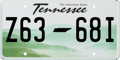 TN license plate Z6368I