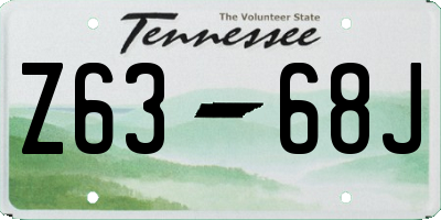 TN license plate Z6368J