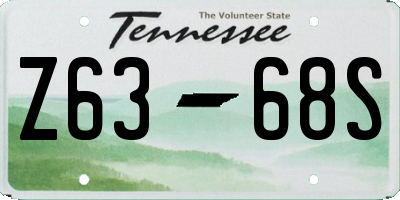 TN license plate Z6368S