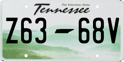 TN license plate Z6368V