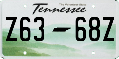 TN license plate Z6368Z