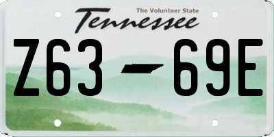 TN license plate Z6369E