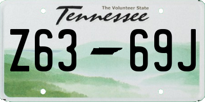 TN license plate Z6369J