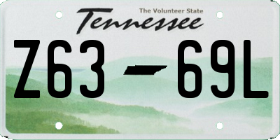 TN license plate Z6369L