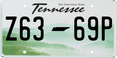TN license plate Z6369P