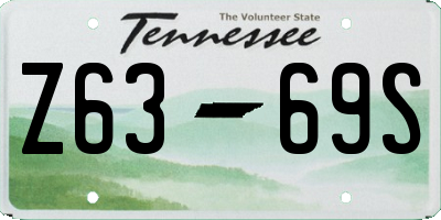 TN license plate Z6369S