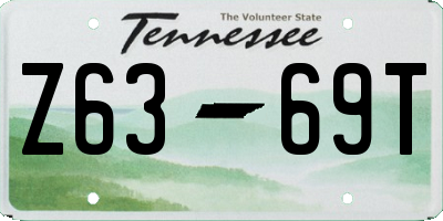 TN license plate Z6369T