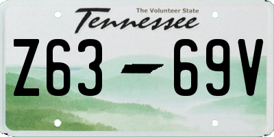 TN license plate Z6369V