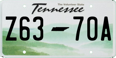 TN license plate Z6370A