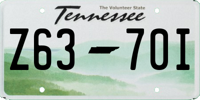 TN license plate Z6370I
