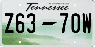 TN license plate Z6370W