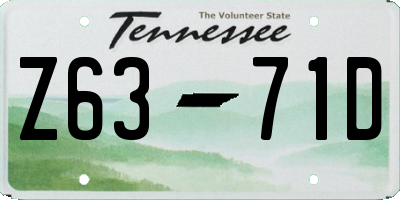 TN license plate Z6371D