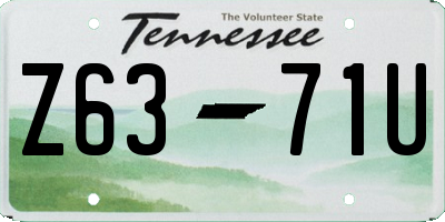 TN license plate Z6371U