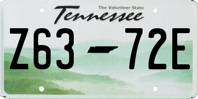 TN license plate Z6372E
