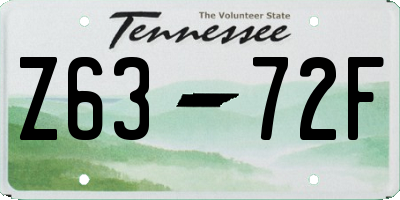 TN license plate Z6372F