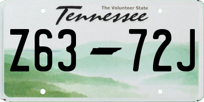 TN license plate Z6372J