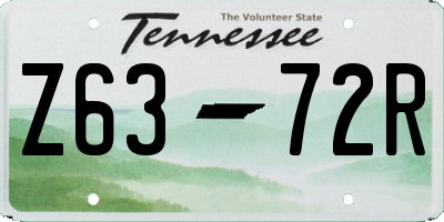 TN license plate Z6372R