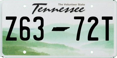TN license plate Z6372T