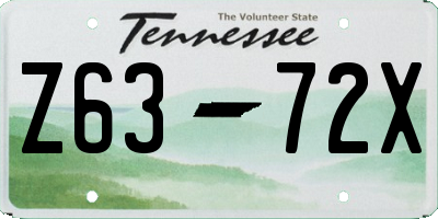 TN license plate Z6372X