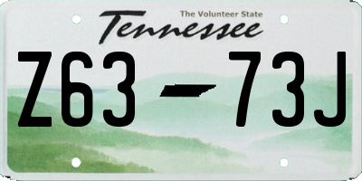 TN license plate Z6373J