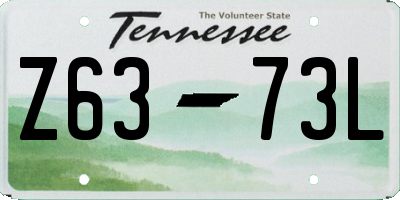 TN license plate Z6373L