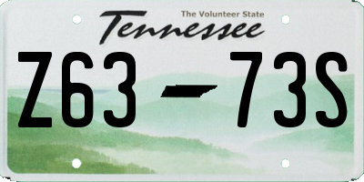TN license plate Z6373S